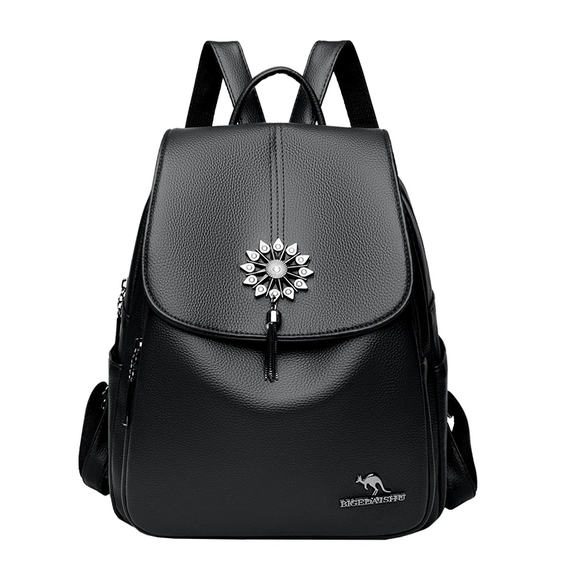 B001 in Black, backpack, front view