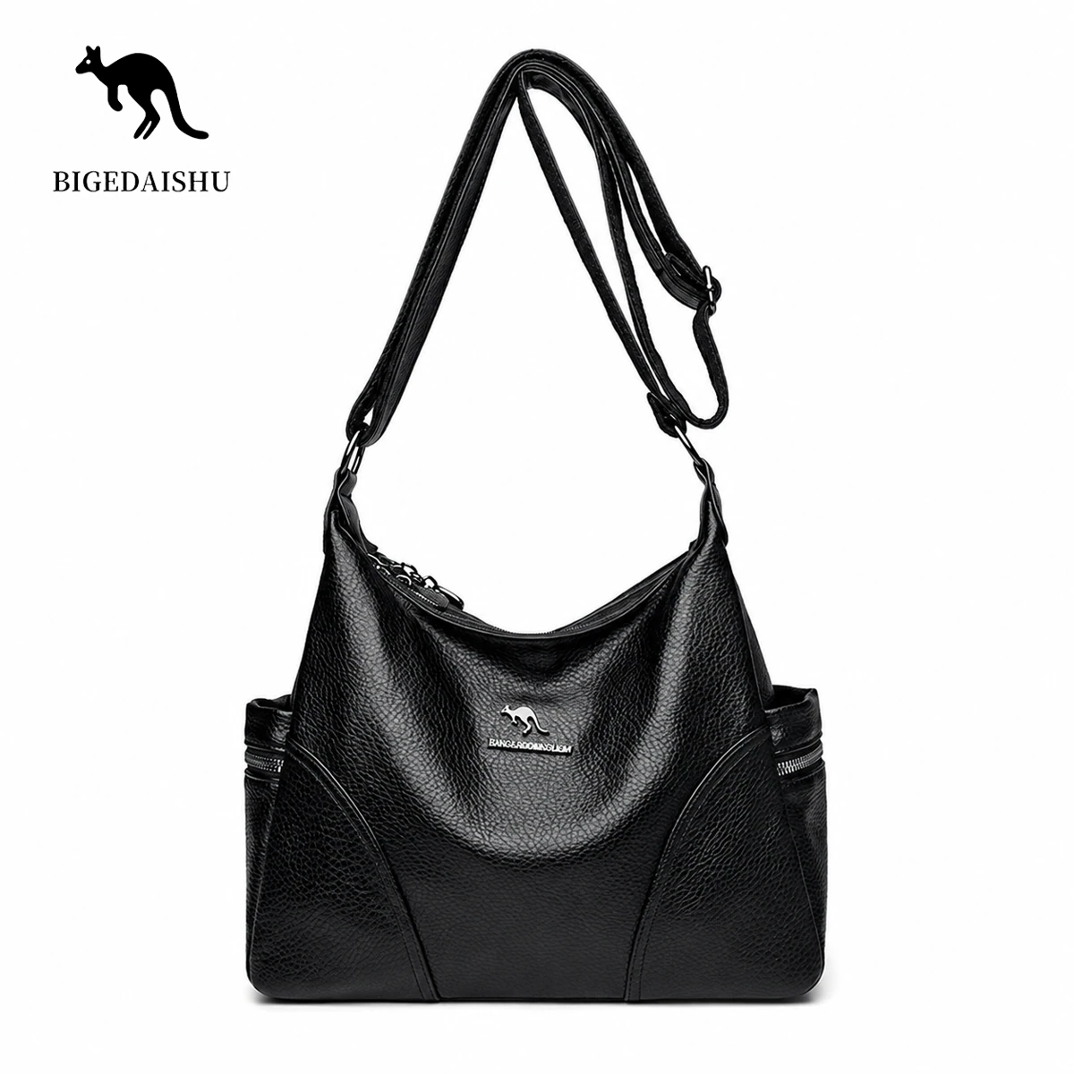 B0103 in Black, shoulder bag, front view
