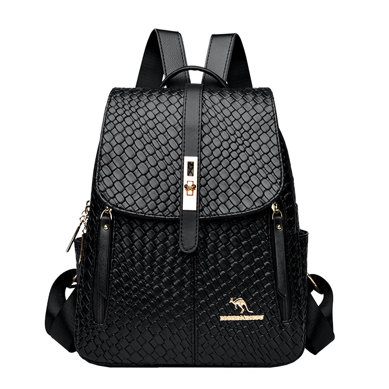 B018 in Black, backpack, front view