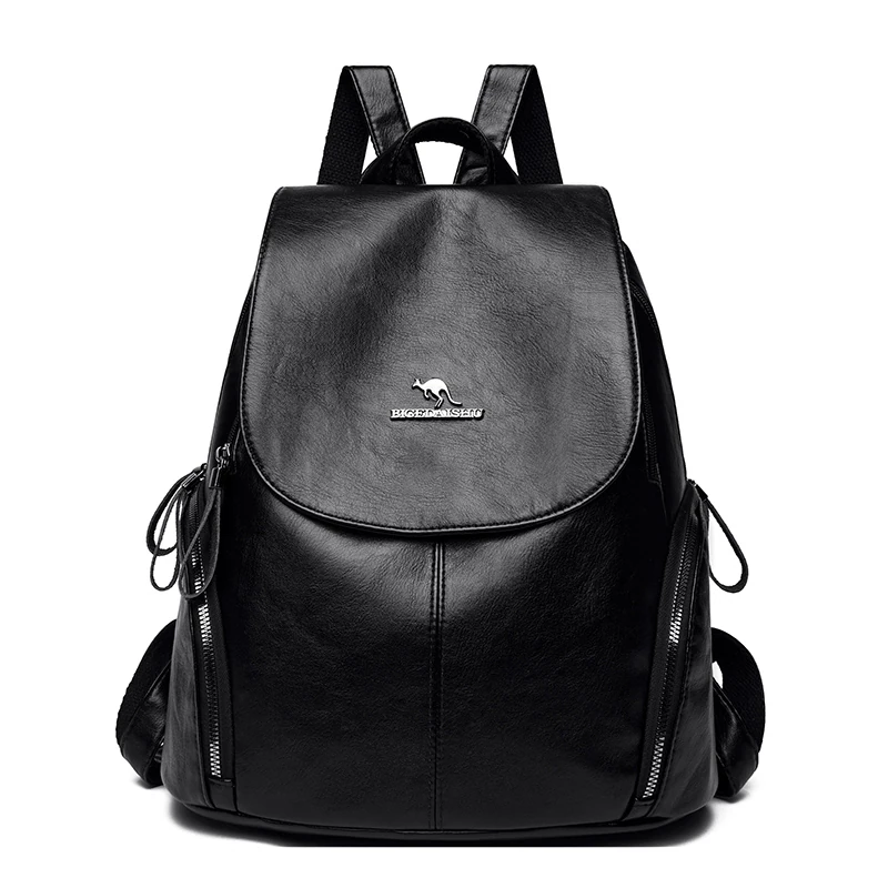 B019 in Black, backpack, front view