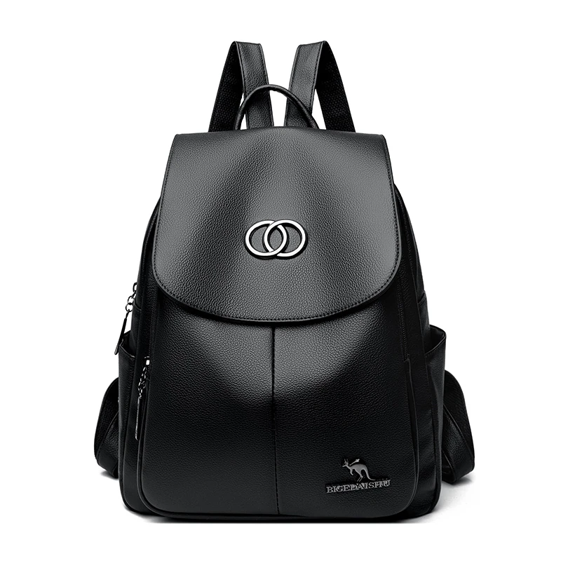 B020 in Black, backpack, front view