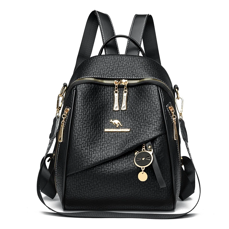 B030 in Black, backpack, front view
