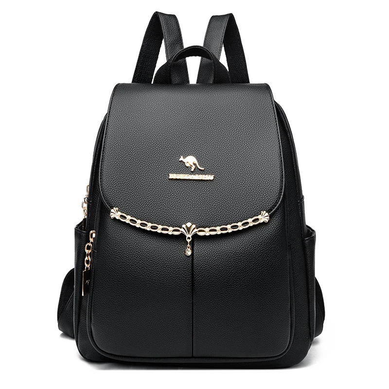B043 in Black, backpack, front view