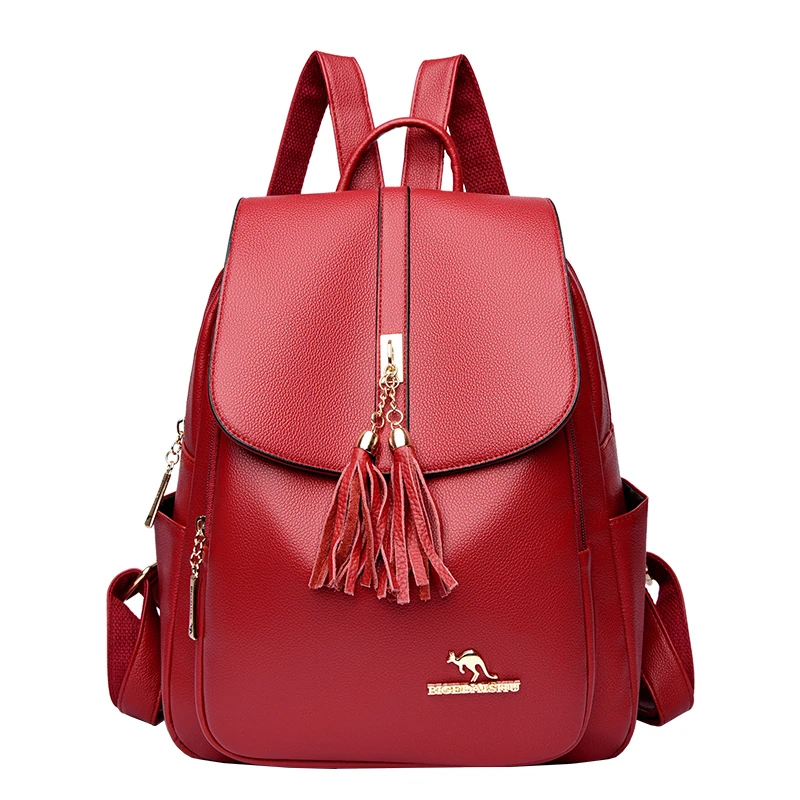 B022 in Red, backpack, front view