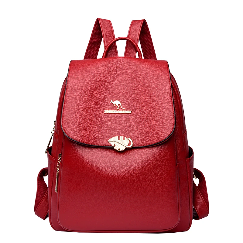 B023 in Red, backpack, front view