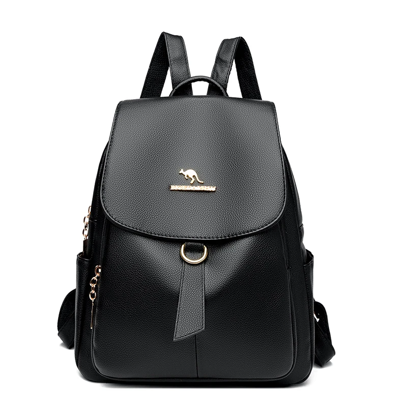 B042 in Black, backpack, front view