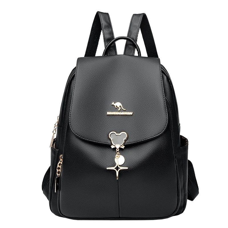 B046 in Black, backpack, front view