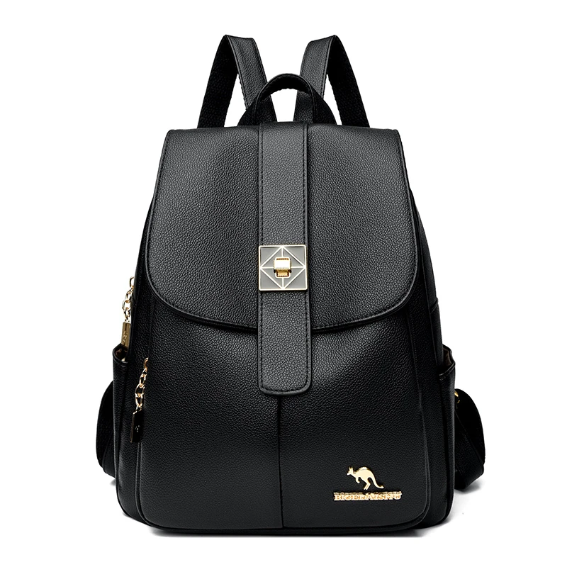 B049 in Black, backpack, front view
