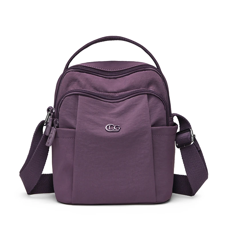 LGSJ-8012 in Purple, crossbody bag, front view