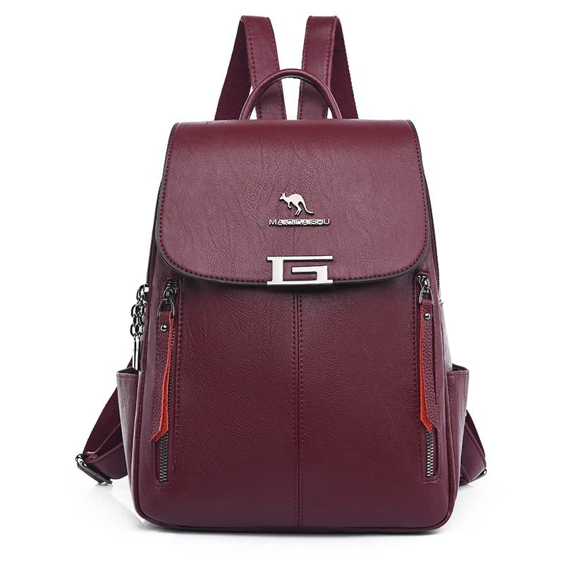 Y015 in Wine, backpack, front view