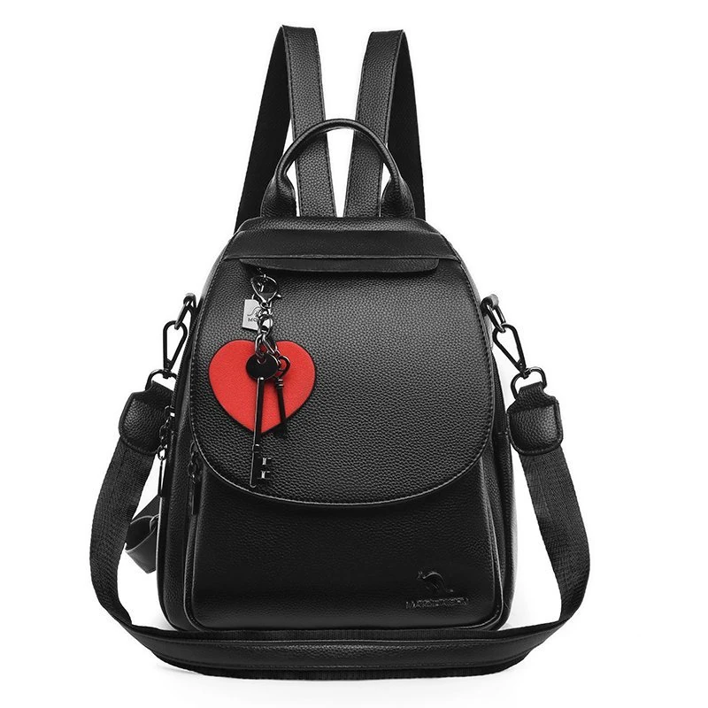 Y019 in Black, backpack, front view