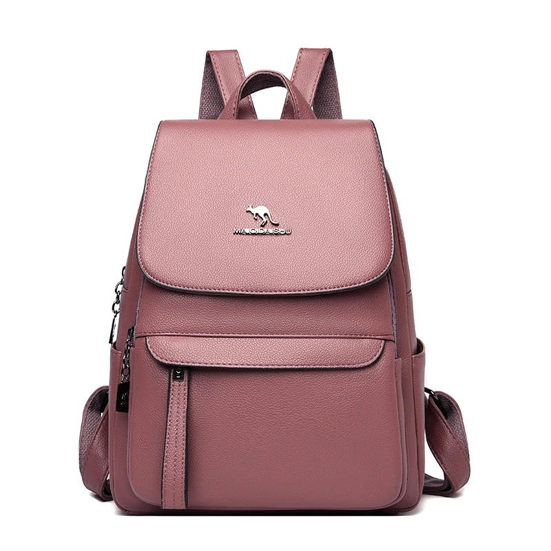 Y028 in Pink, backpack, front view