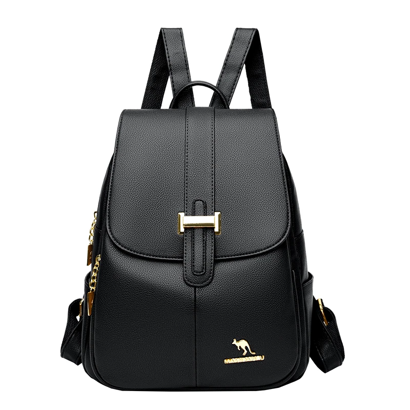Y064 in Black, backpack, front view