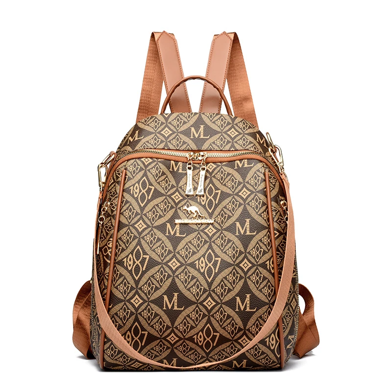 B062 in Monogram print, backpack, front view
