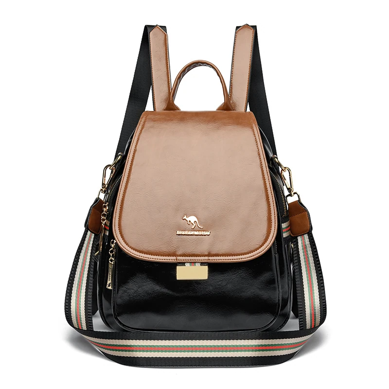 B073 in Tan, backpack, front view