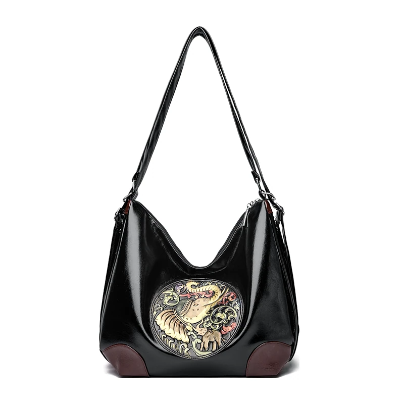 B091 in Tiger print, shoulder bag, front view