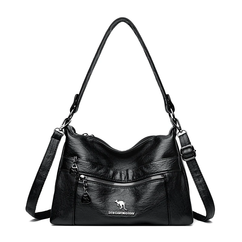 B106 in Black, shoulder bag, front view