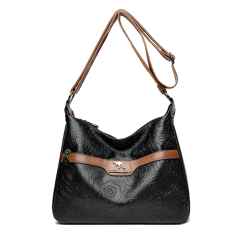 B107 in Black, shoulder bag, front view