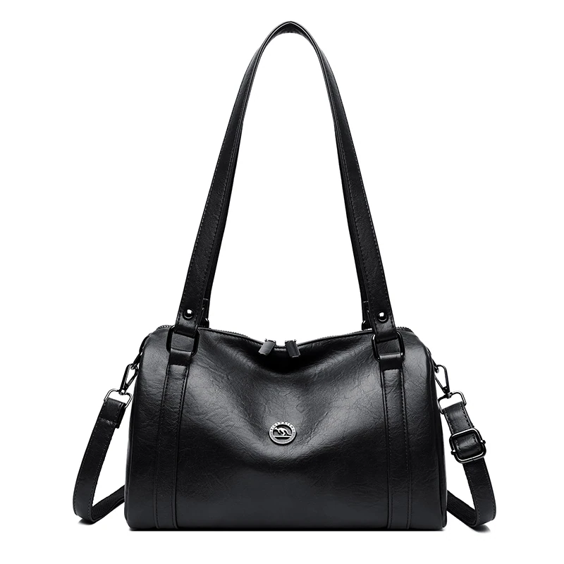 B111 in Black, handbag, front view
