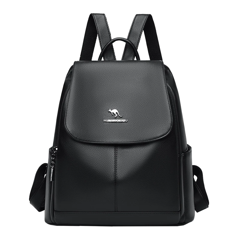 Y038 in Black, backpack, front view