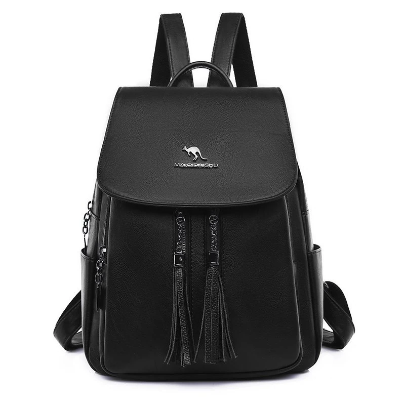 Y014 in Black, backpack, front view
