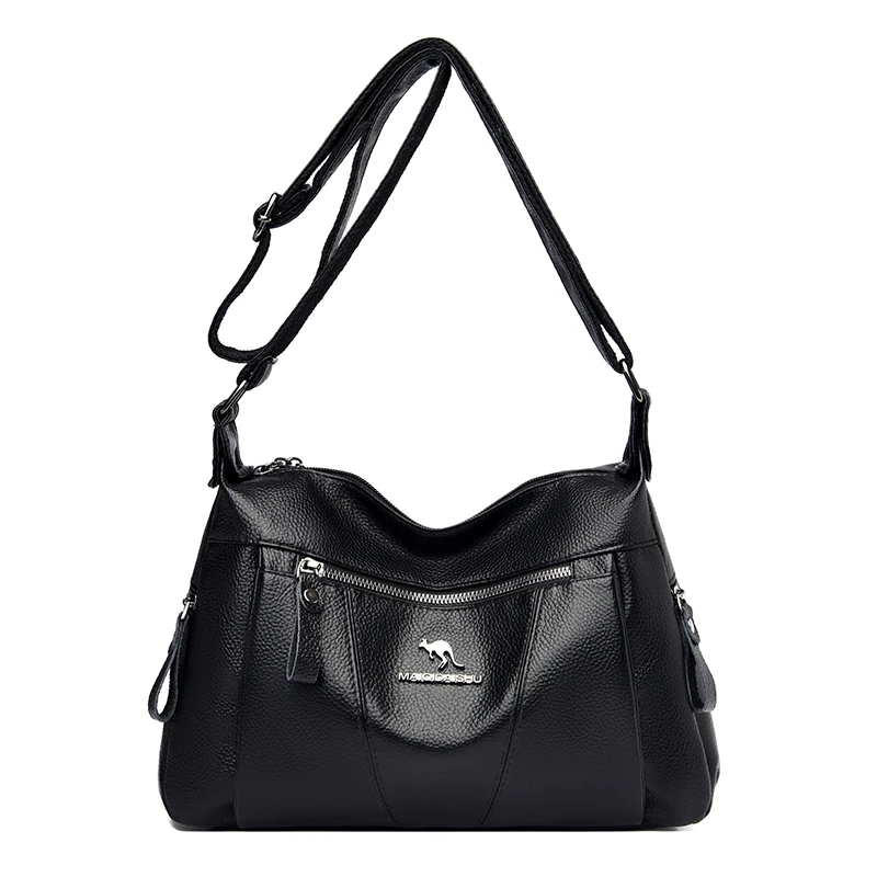 Y032 in Black, shoulder bag, front view