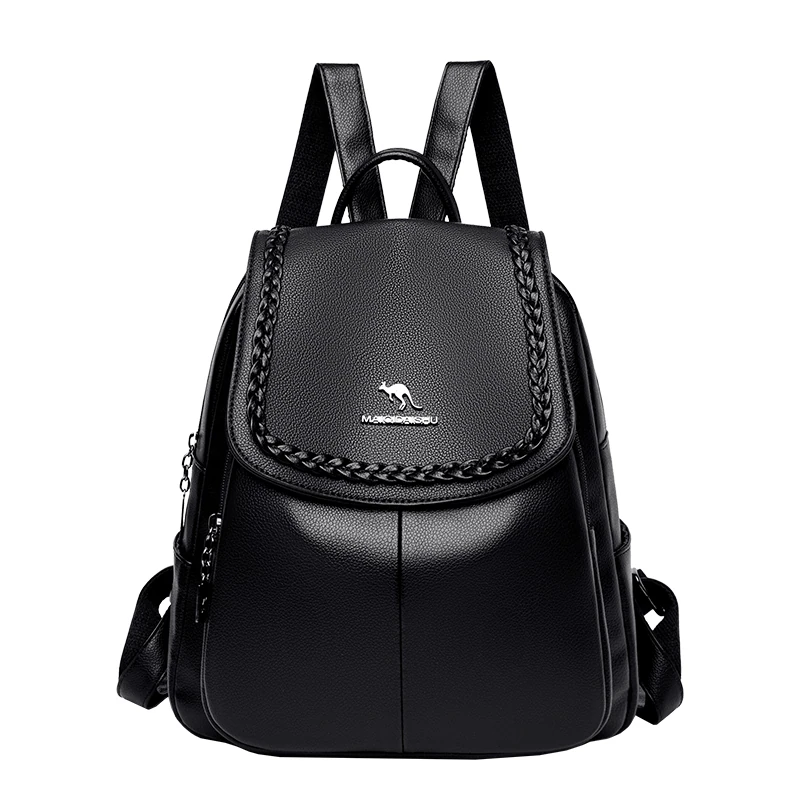 Y042 in Black, backpack, front view