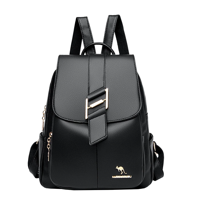 Y045 in Black, backpack, front view