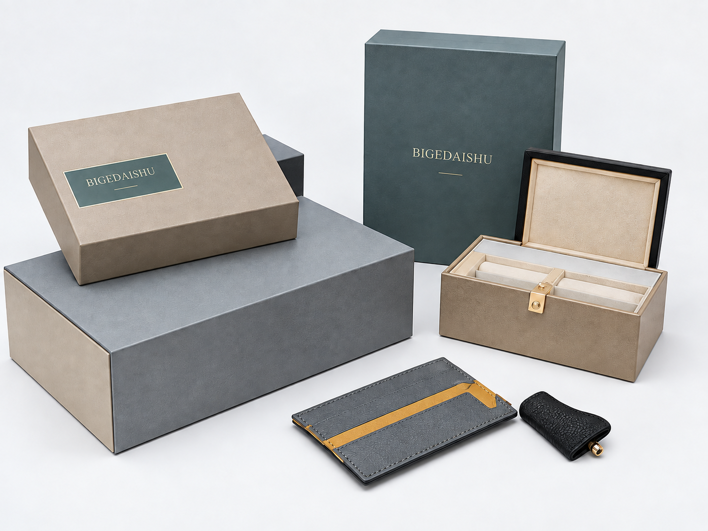 Packaging boxes displaying the BIGEDAISHU name